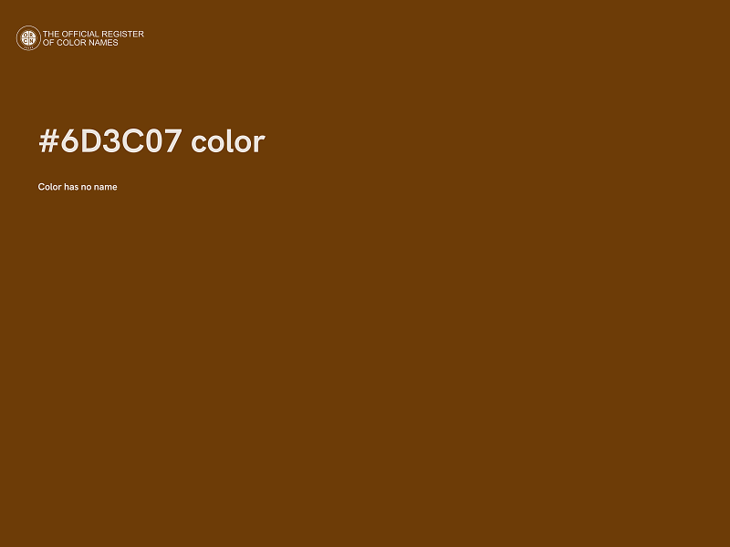 #6D3C07 color image