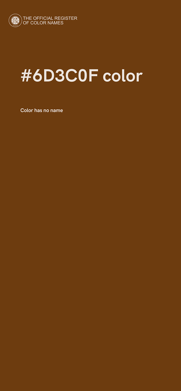 #6D3C0F color image