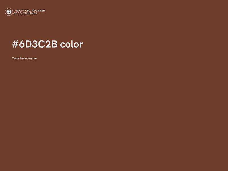 #6D3C2B color image