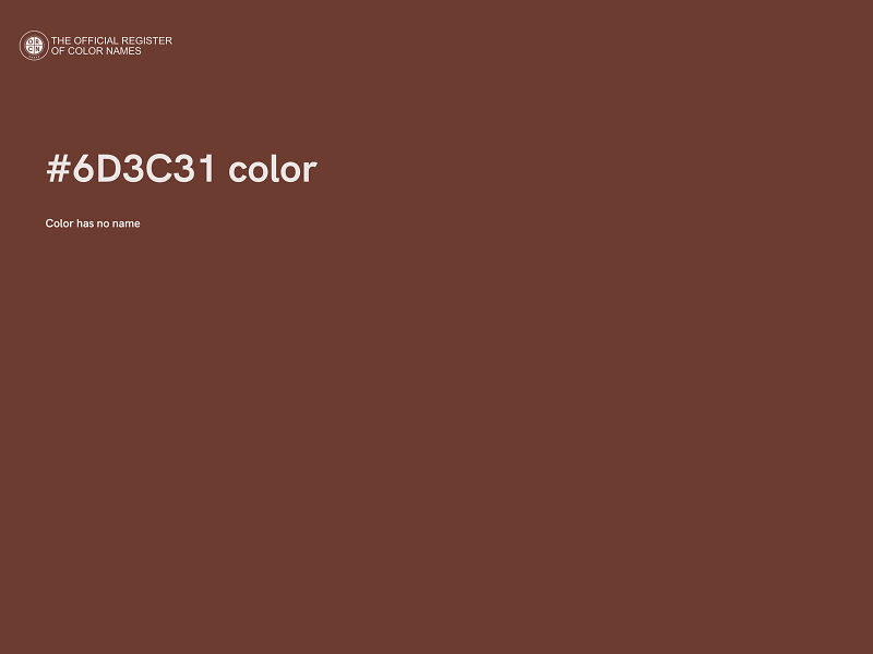 #6D3C31 color image