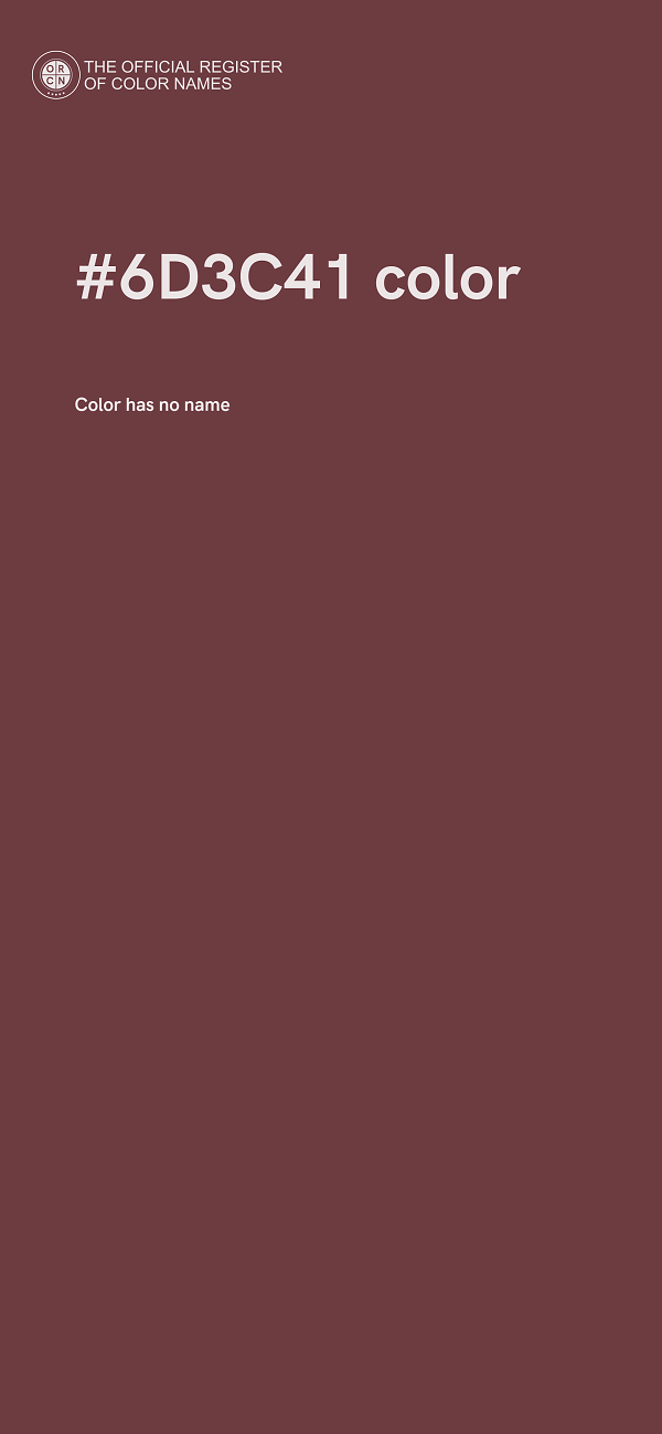 #6D3C41 color image