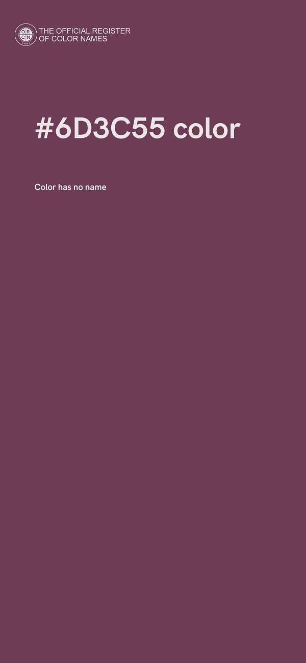 #6D3C55 color image