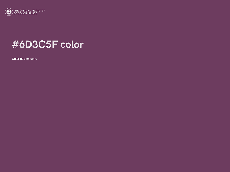 #6D3C5F color image