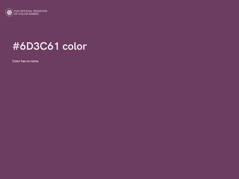 #6D3C61 color image