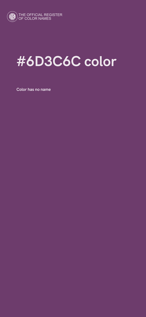#6D3C6C color image