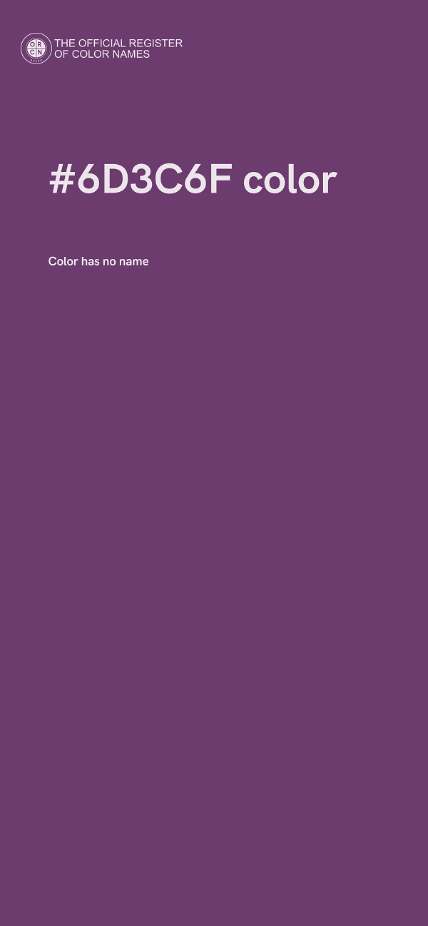 #6D3C6F color image