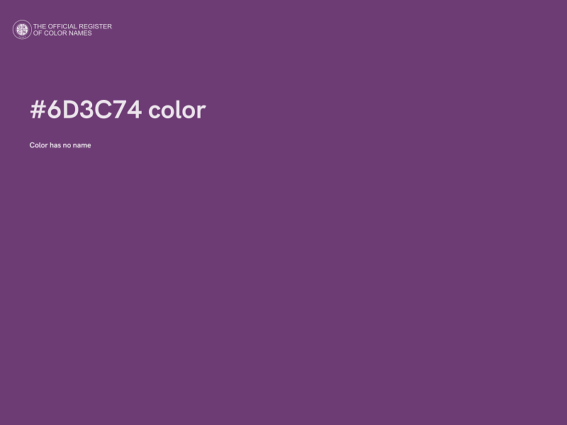 #6D3C74 color image