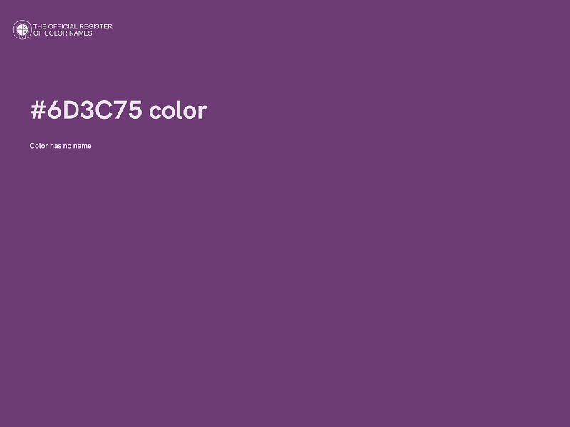 #6D3C75 color image