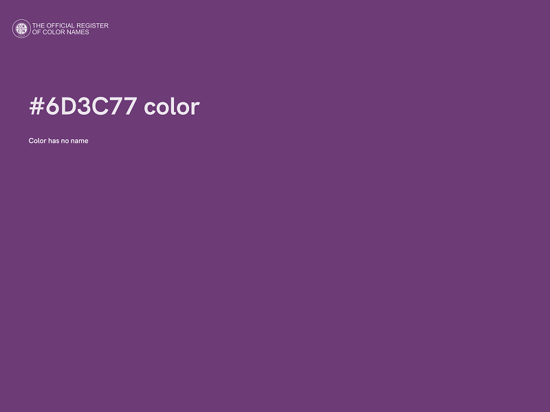 #6D3C77 color image