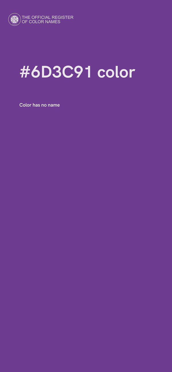 #6D3C91 color image