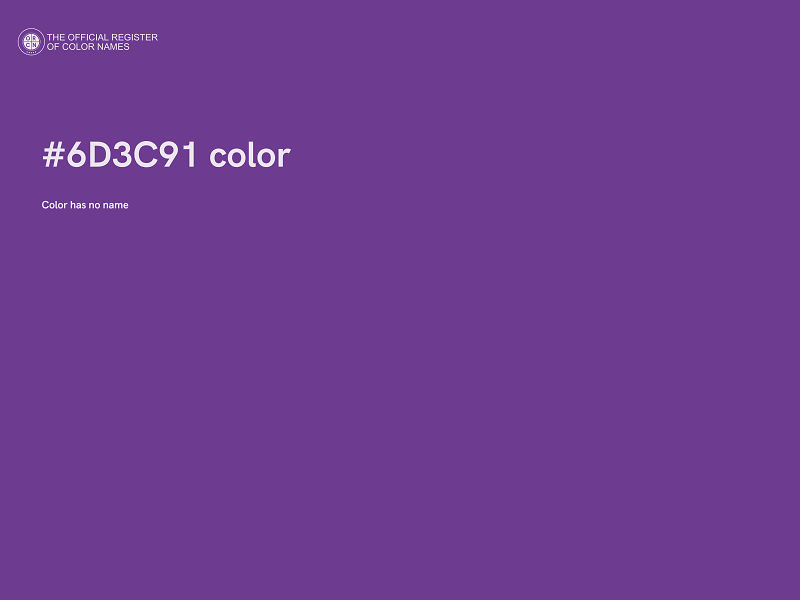 #6D3C91 color image