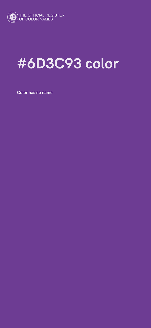 #6D3C93 color image