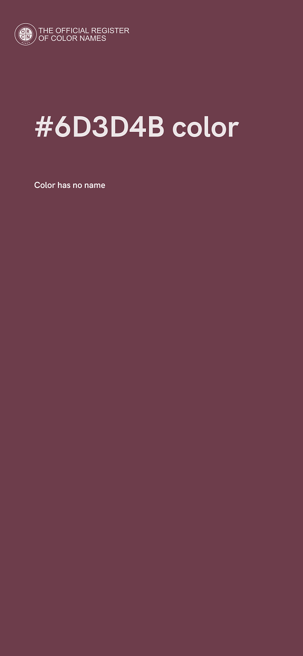 #6D3D4B color image