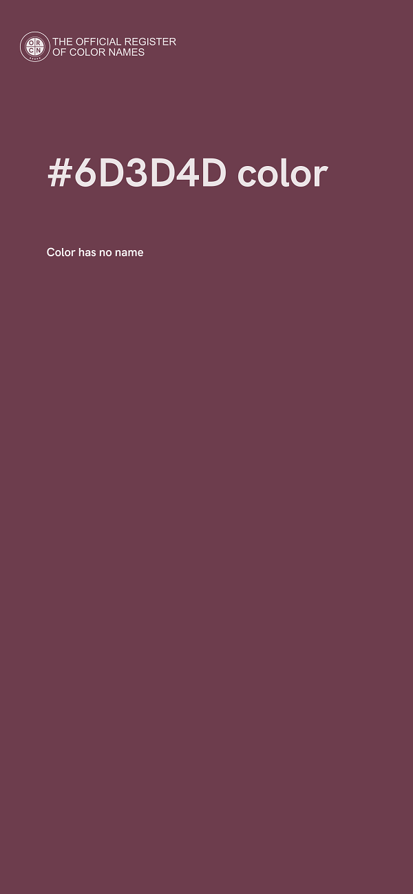 #6D3D4D color image