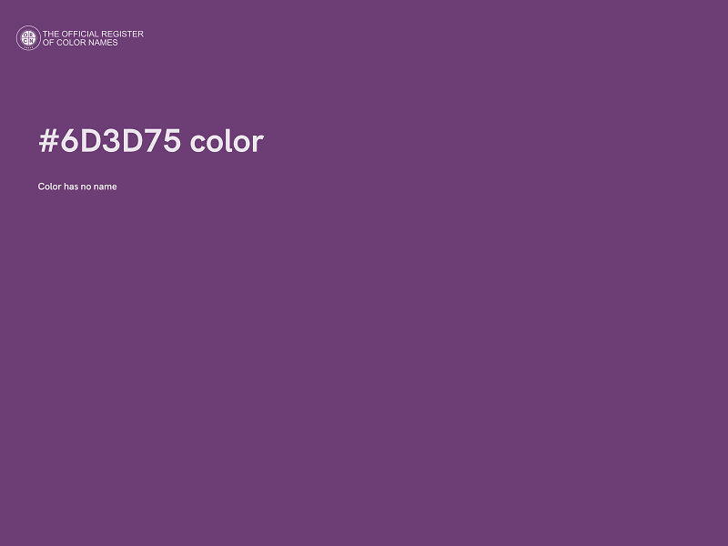 #6D3D75 color image
