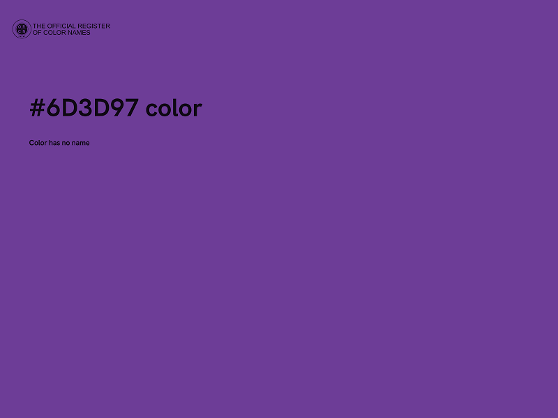 #6D3D97 color image