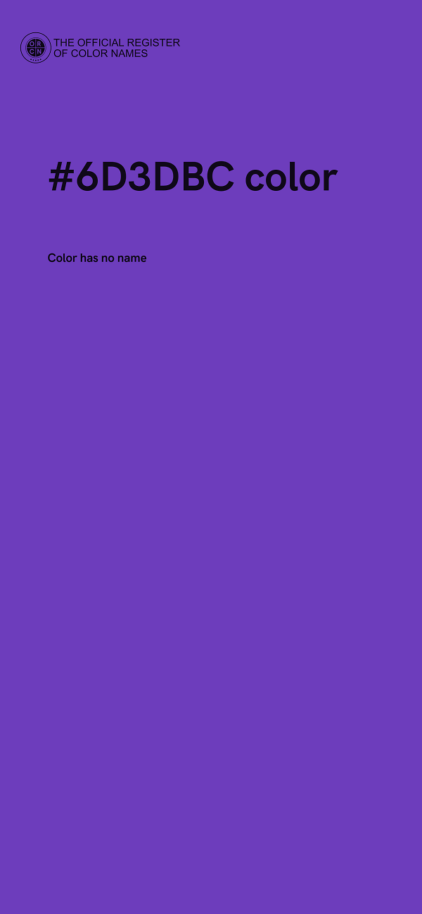 #6D3DBC color image
