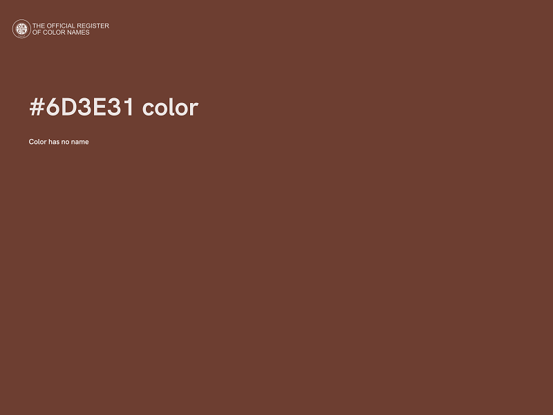 #6D3E31 color image
