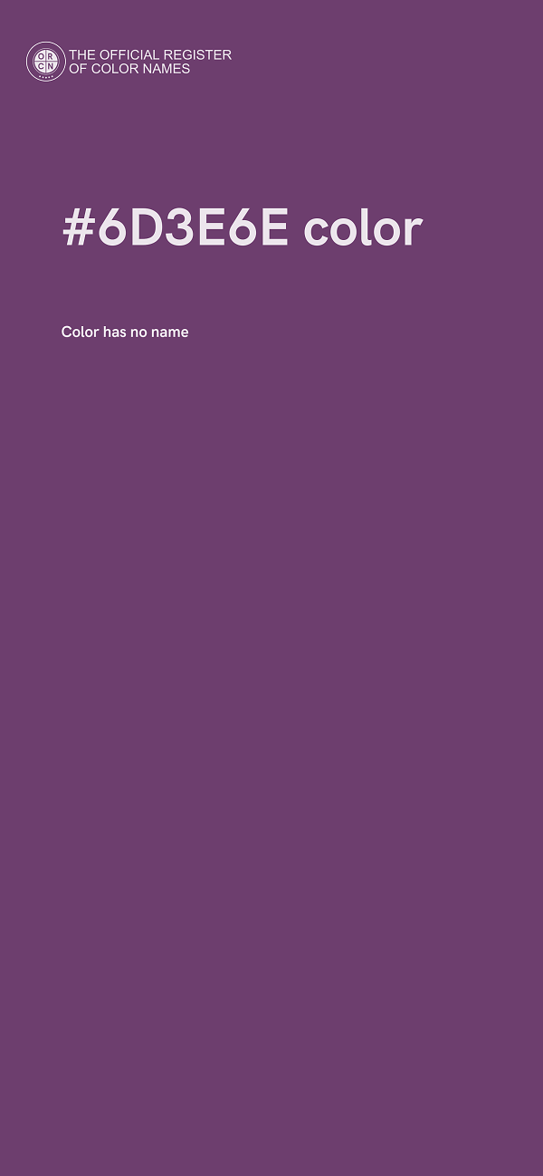 #6D3E6E color image
