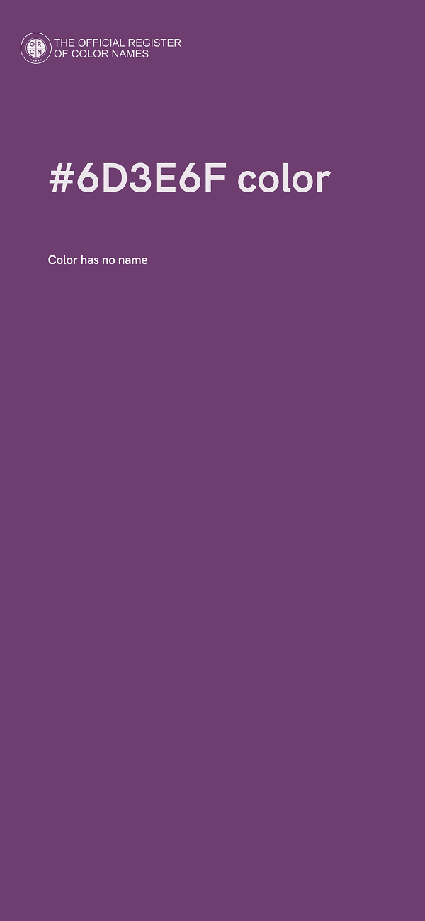 #6D3E6F color image