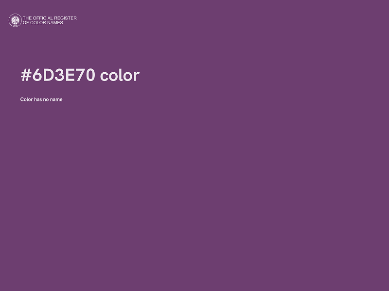 #6D3E70 color image