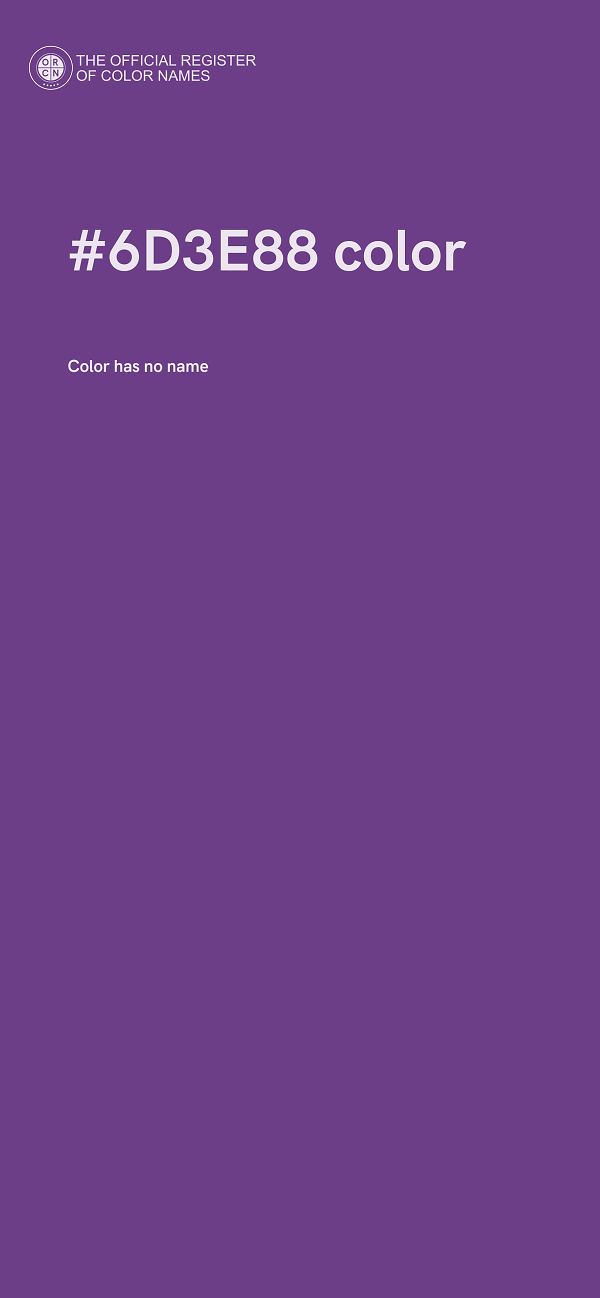 #6D3E88 color image