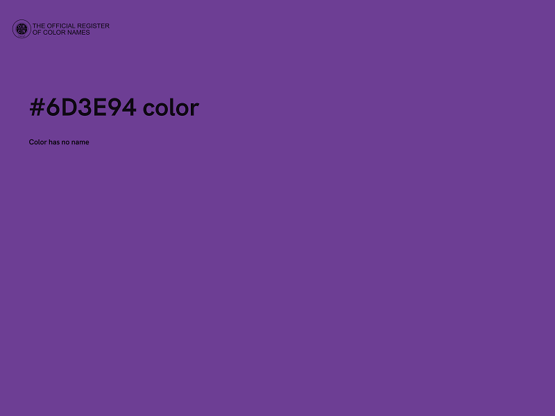 #6D3E94 color image