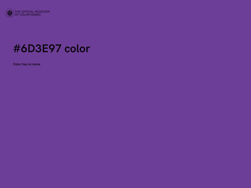 #6D3E97 color image