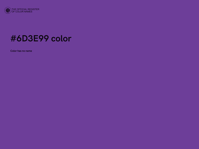 #6D3E99 color image