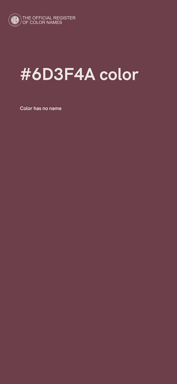 #6D3F4A color image