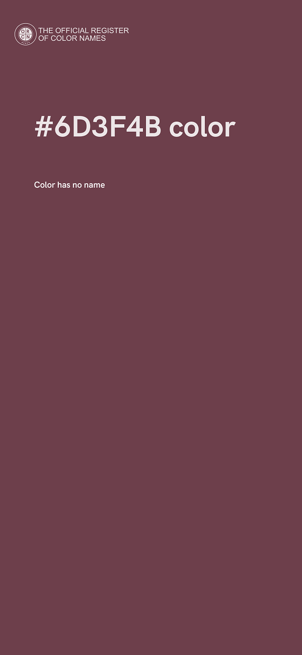 #6D3F4B color image