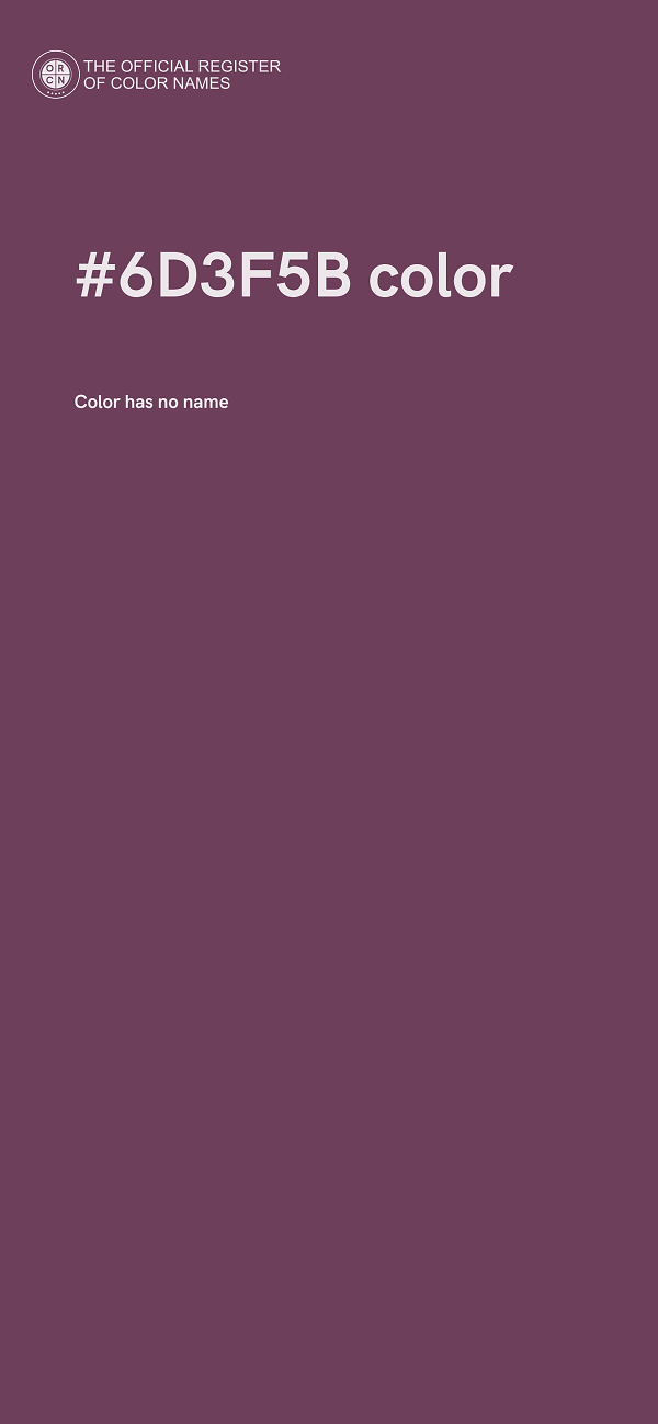 #6D3F5B color image