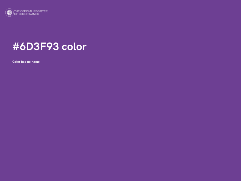 #6D3F93 color image