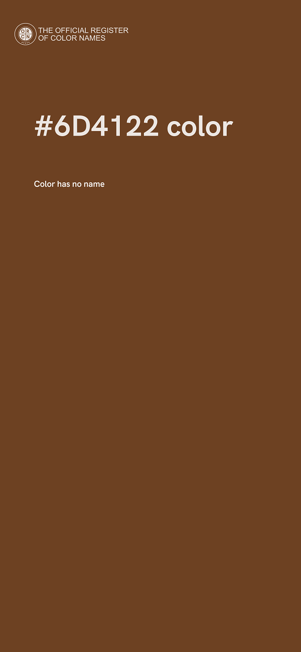 #6D4122 color image