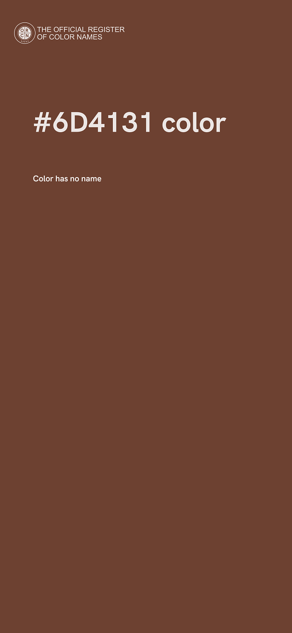#6D4131 color image