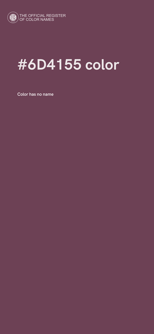 #6D4155 color image