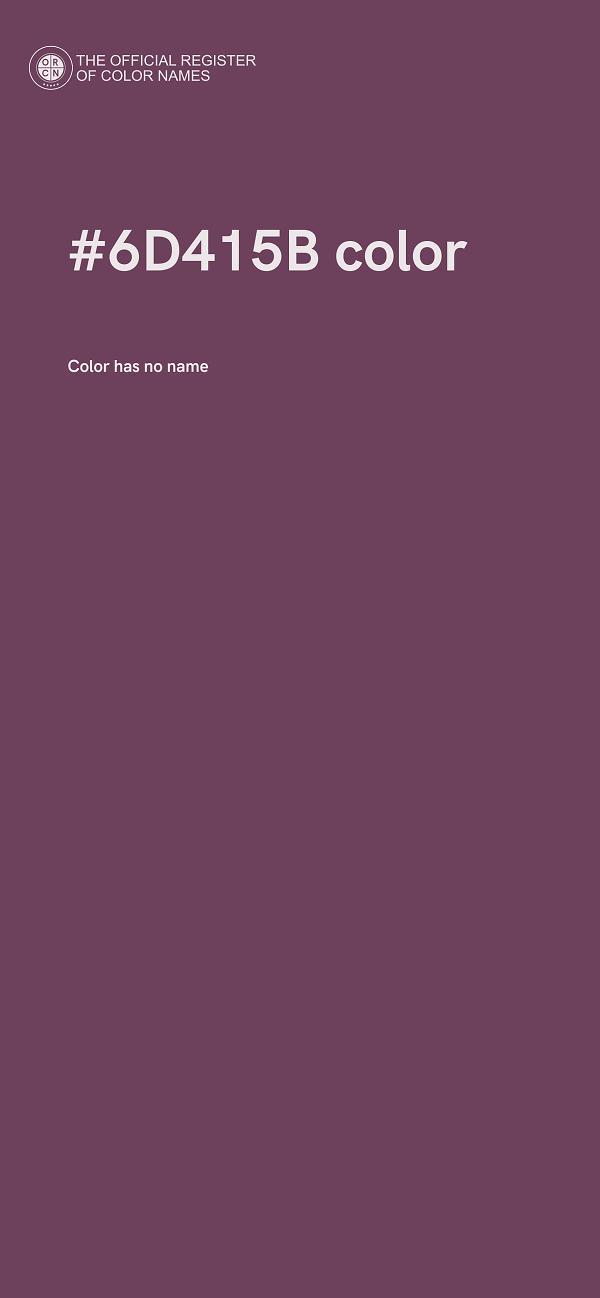 #6D415B color image