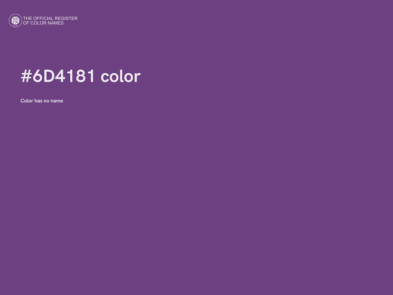 #6D4181 color image