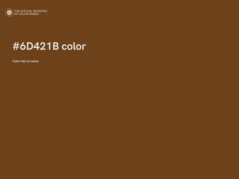 #6D421B color image