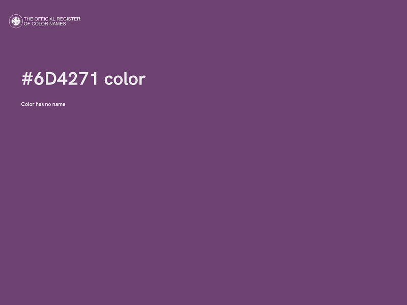 #6D4271 color image