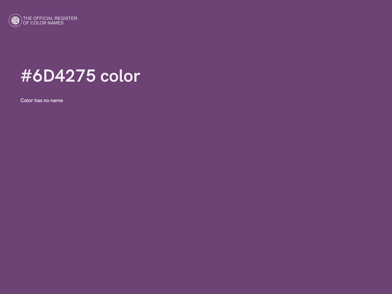 #6D4275 color image