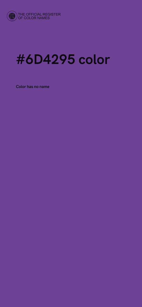 #6D4295 color image