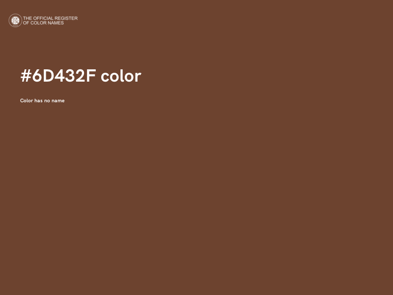 #6D432F color image