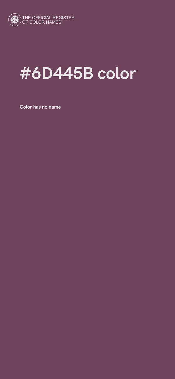 #6D445B color image