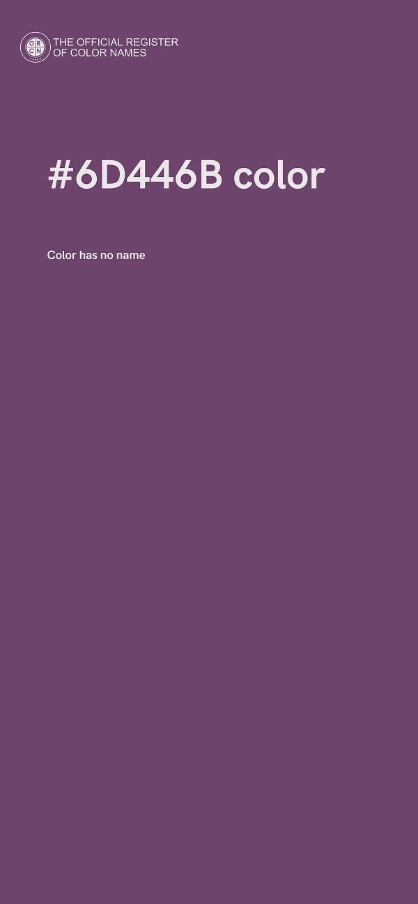 #6D446B color image