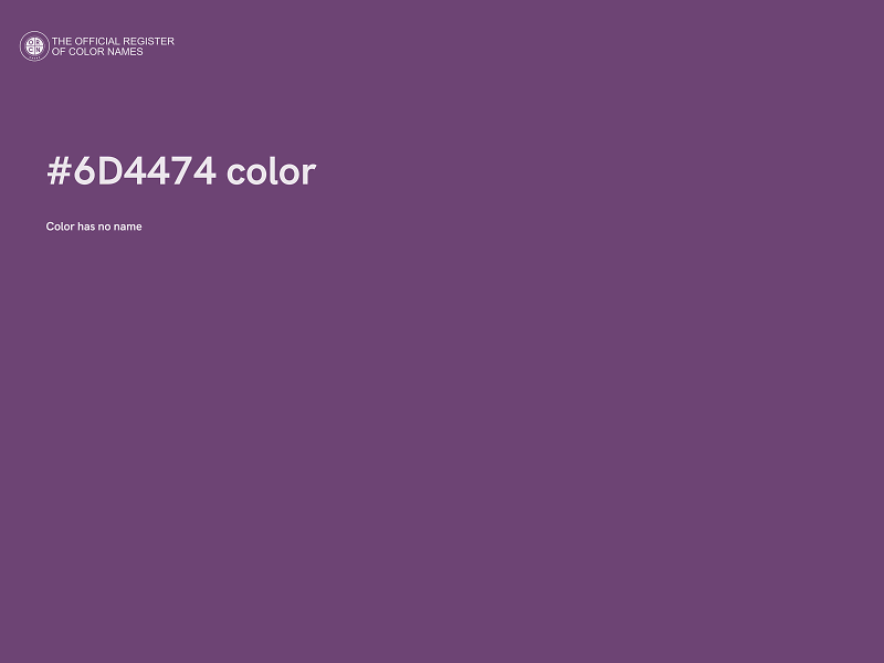 #6D4474 color image