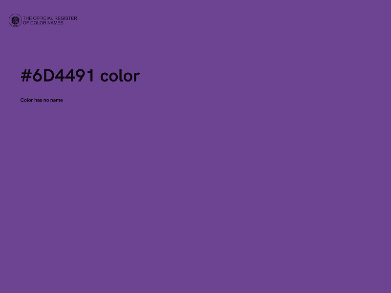 #6D4491 color image