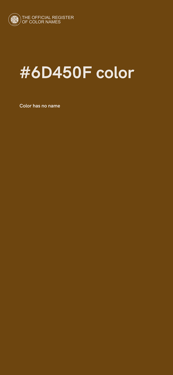 #6D450F color image