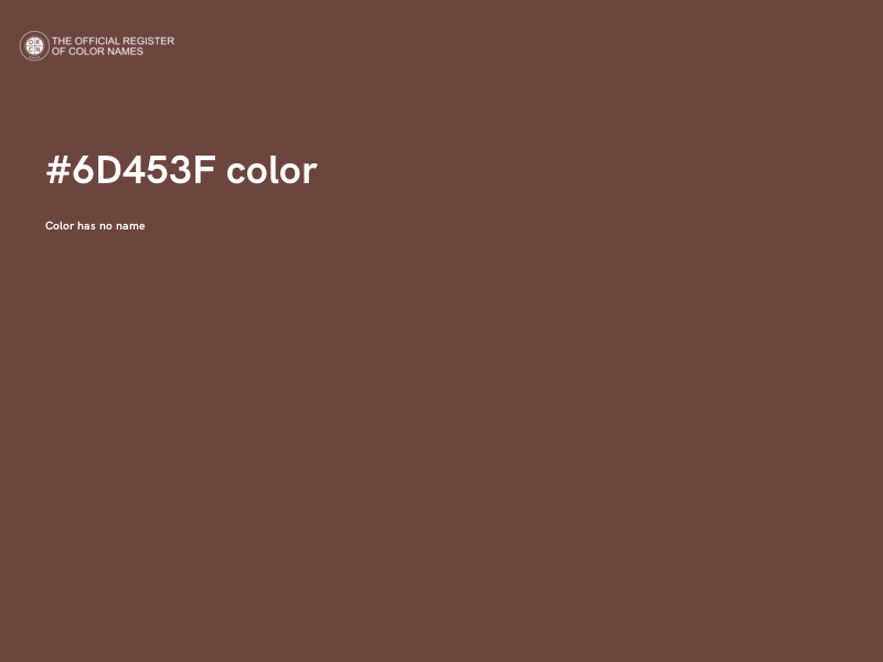 #6D453F color image