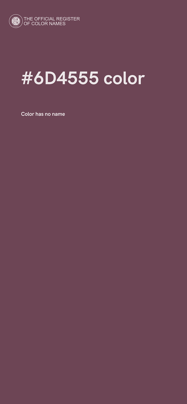 #6D4555 color image